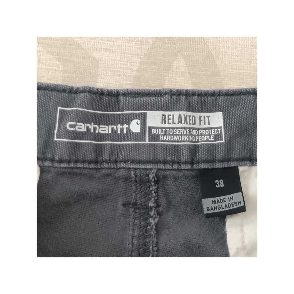 Carhartt Mens Relaxed Fit Cargo Shorts Gray Size 38 Built to Serve - Picture 6 of 9